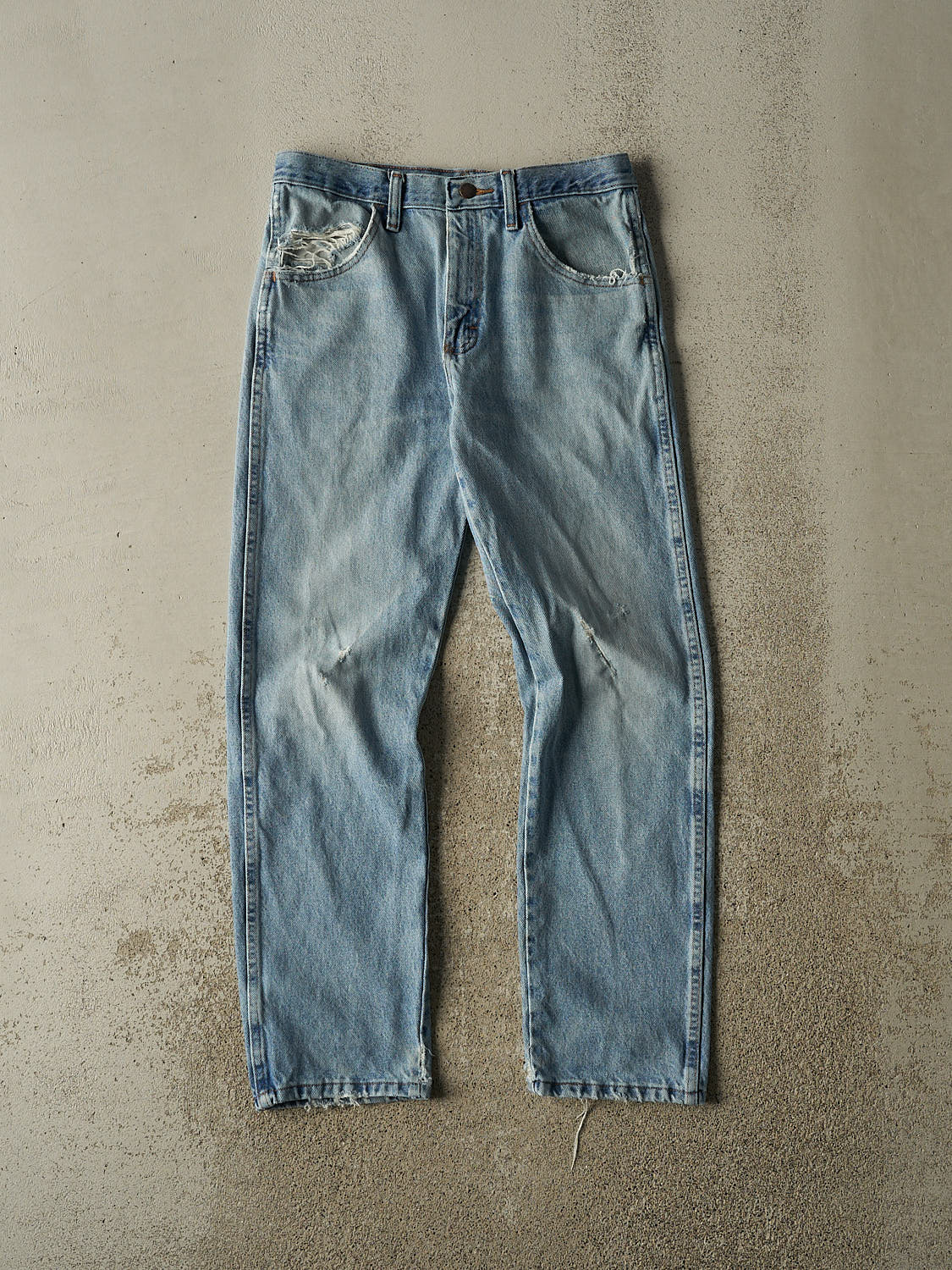 Vintage 90s Light Wash Rustler Jeans (30x29.5)