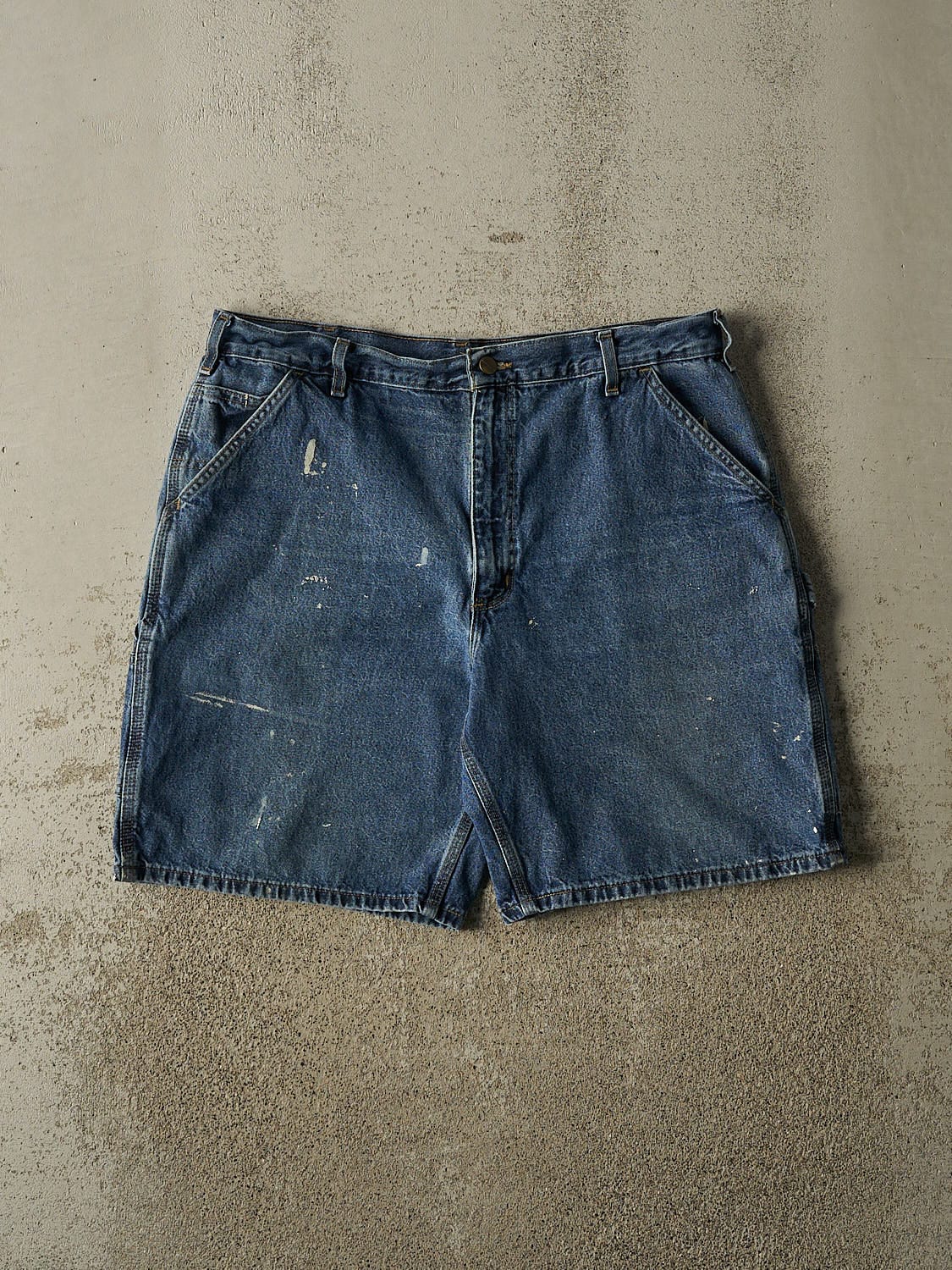 Vintage 90s Dark Wash Carhartt Carpenter Jean Shorts (37x8.5)