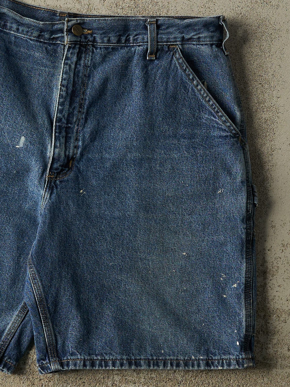 Vintage 90s Dark Wash Carhartt Carpenter Jean Shorts (37x8.5)