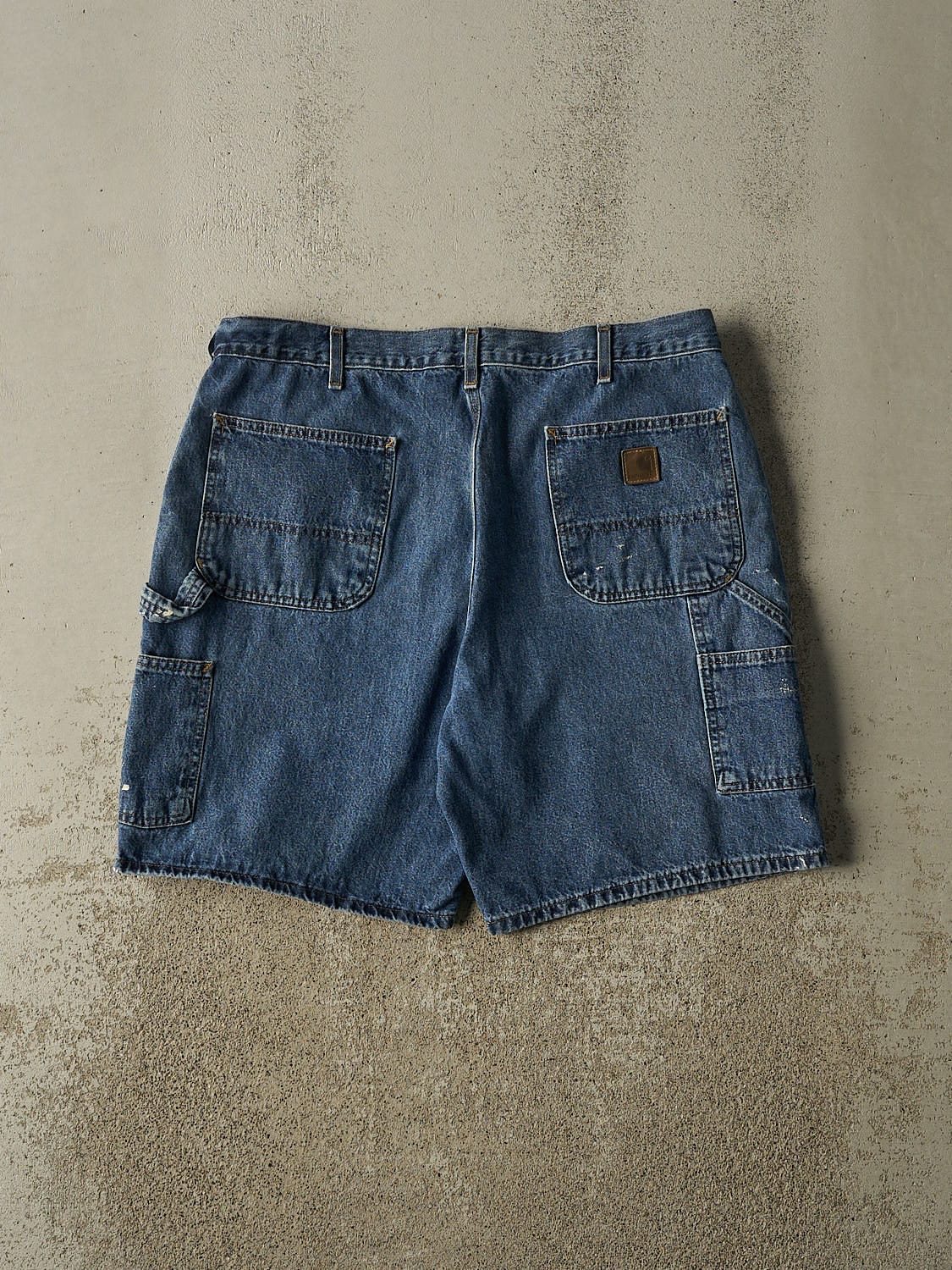 Vintage 90s Dark Wash Carhartt Carpenter Jean Shorts (37x8.5)