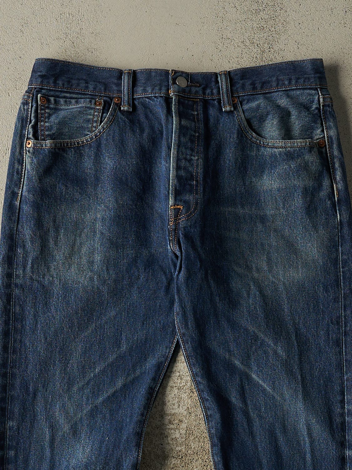 Vintage Y2K Dark Wash Levi's 501 Jeans (33x29)