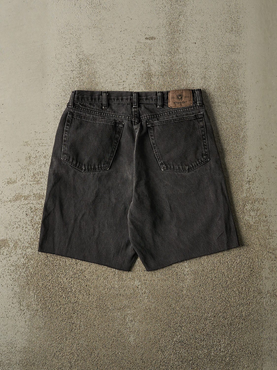 Vintage 90s Faded Black Wrangler Cut Off Denim Shorts (31x8.5)