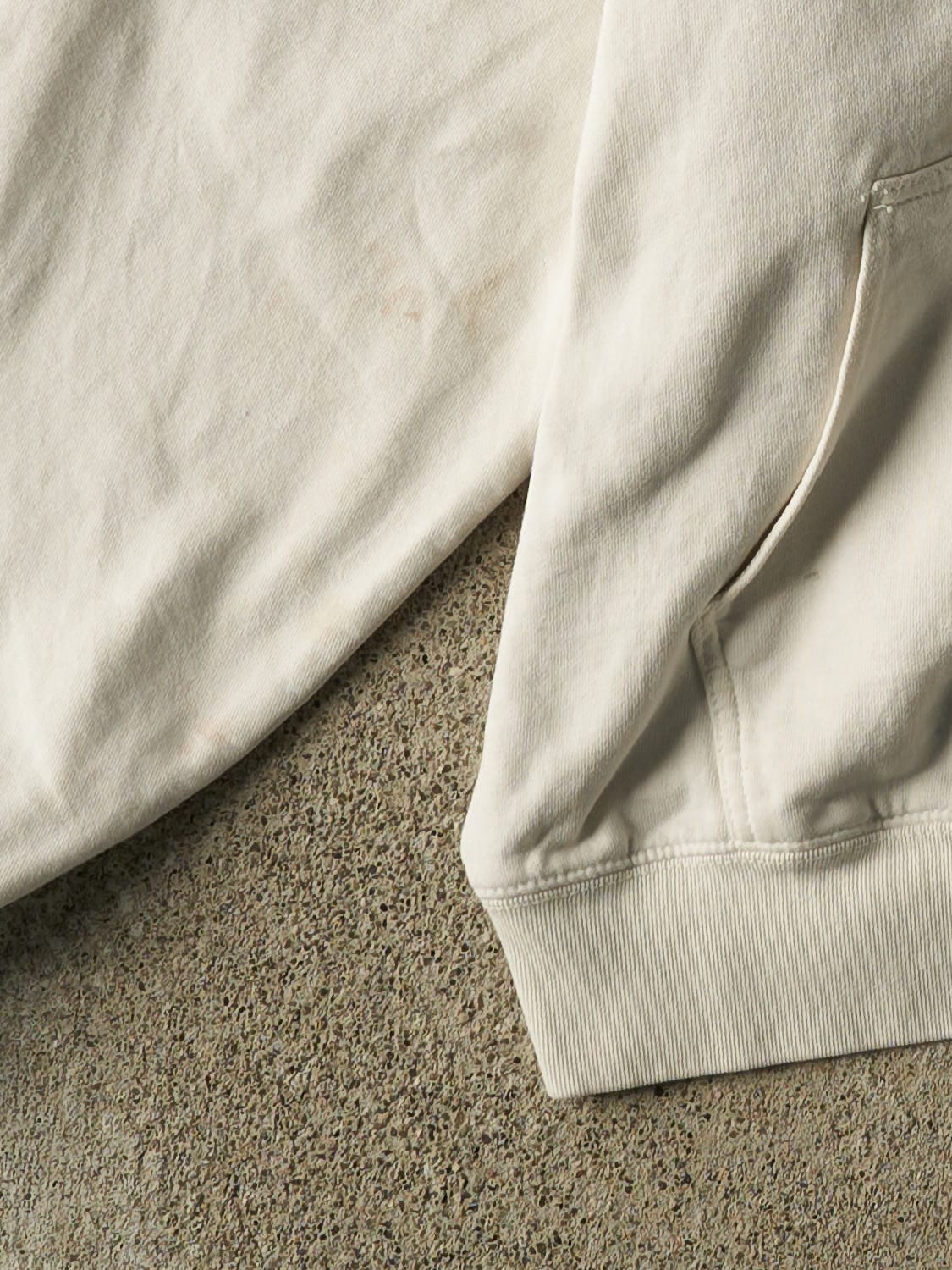 Vintage Y2K Beige New York Zip Up Hoodie (L/XL)