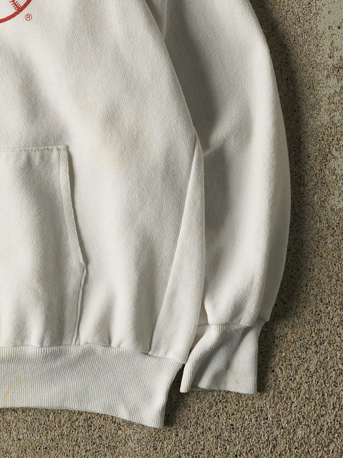 Vintage 80s White New York Yankees Hoodie (XXS)