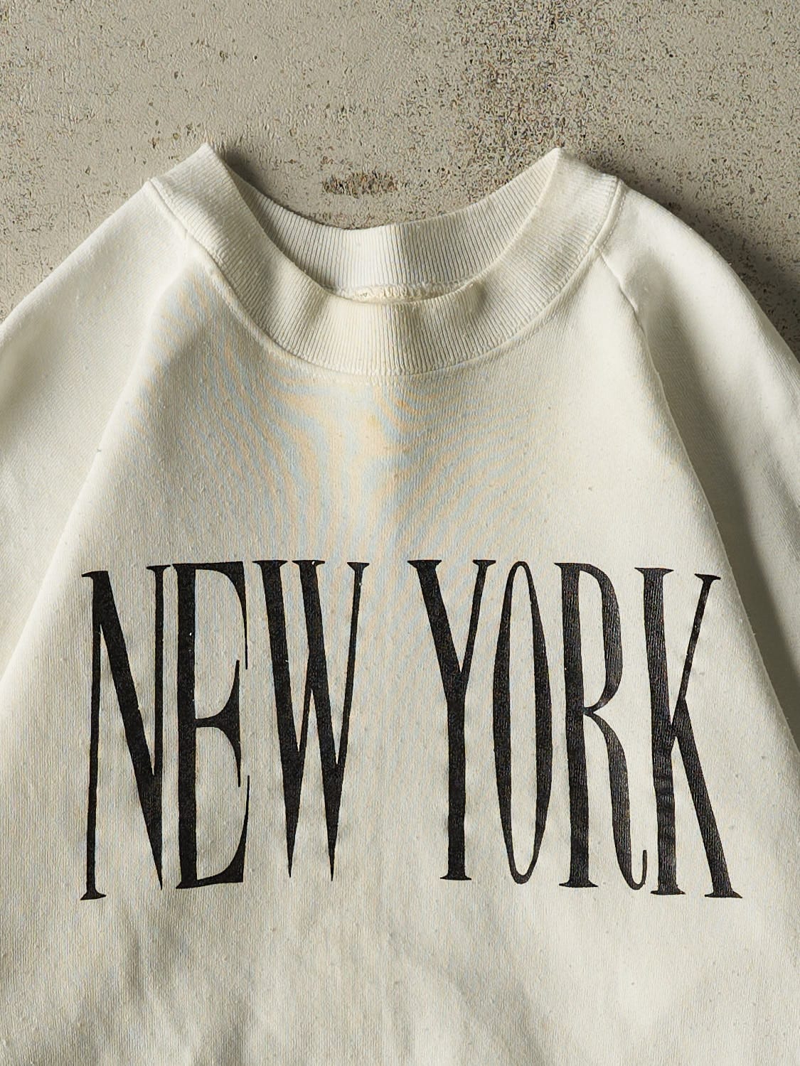 Vintage 80s White New York Crewneck (S)