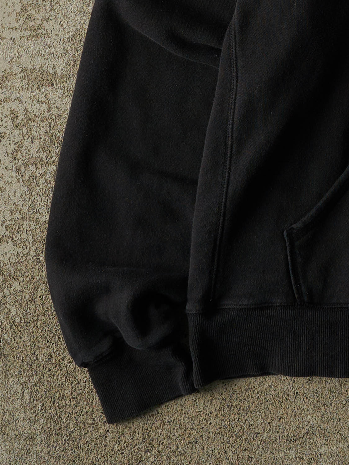 Vintage Y2K Black Russell Athletic Blank Hoodie (M)