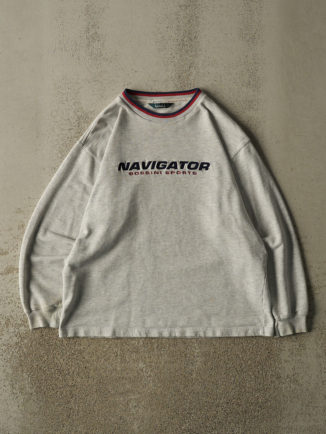 Vintage Y2K Heather Grey Bossini Sports Lightweight Crewneck (M)