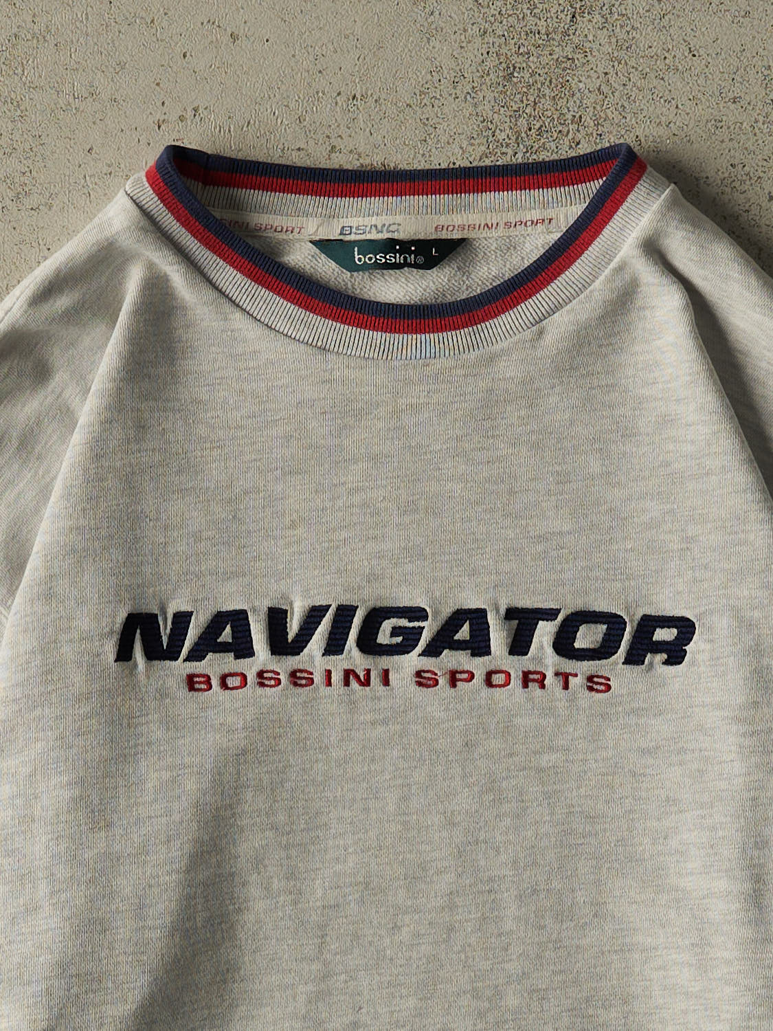 Vintage Y2K Heather Grey Bossini Sports Lightweight Crewneck (M)
