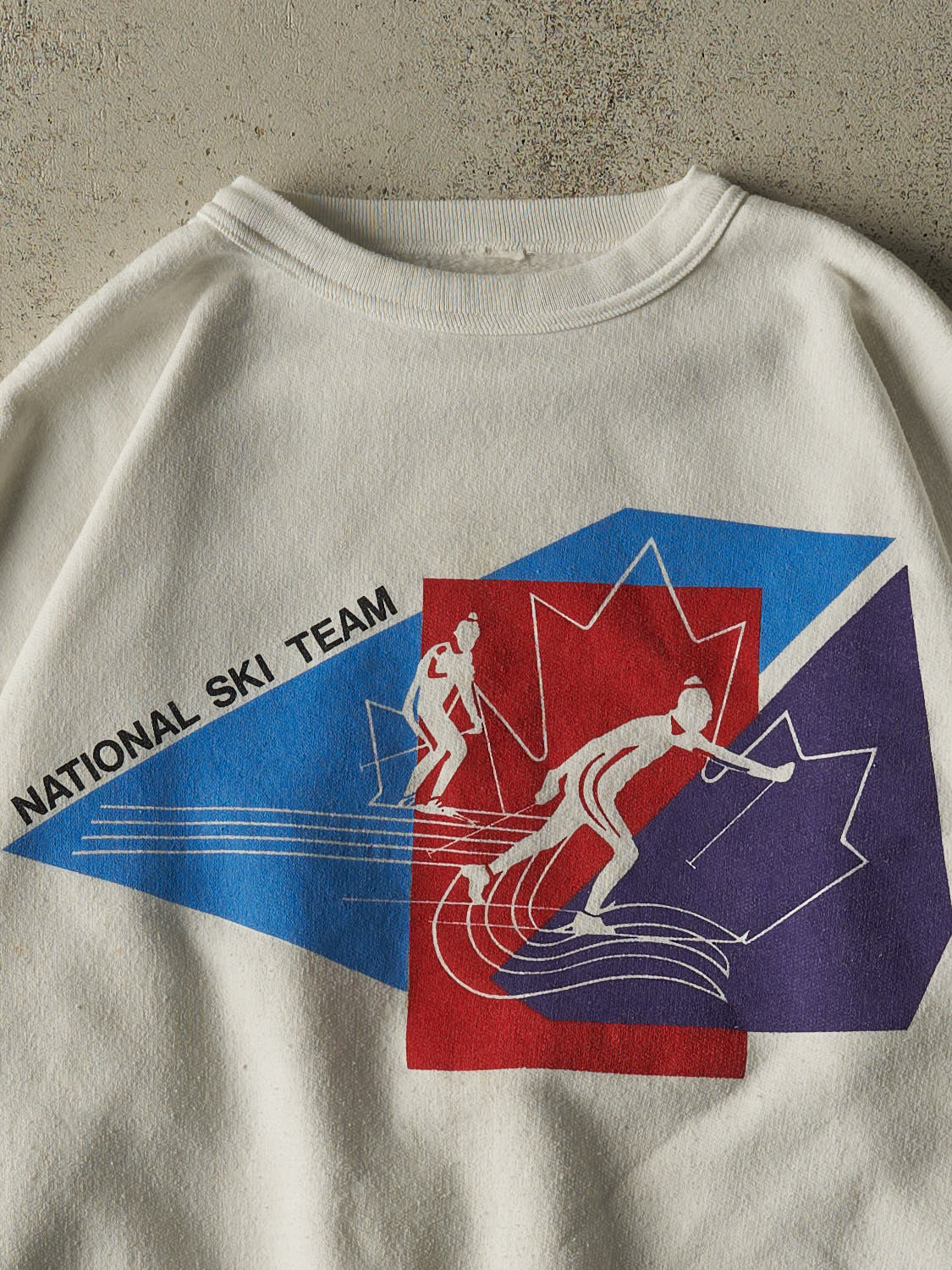 Vintage 80s White Canada National Ski Team Crewneck (S/M)