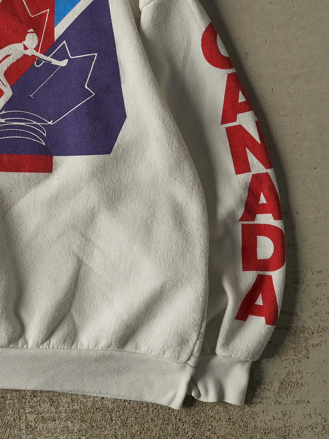 Vintage 80s White Canada National Ski Team Crewneck (S/M)