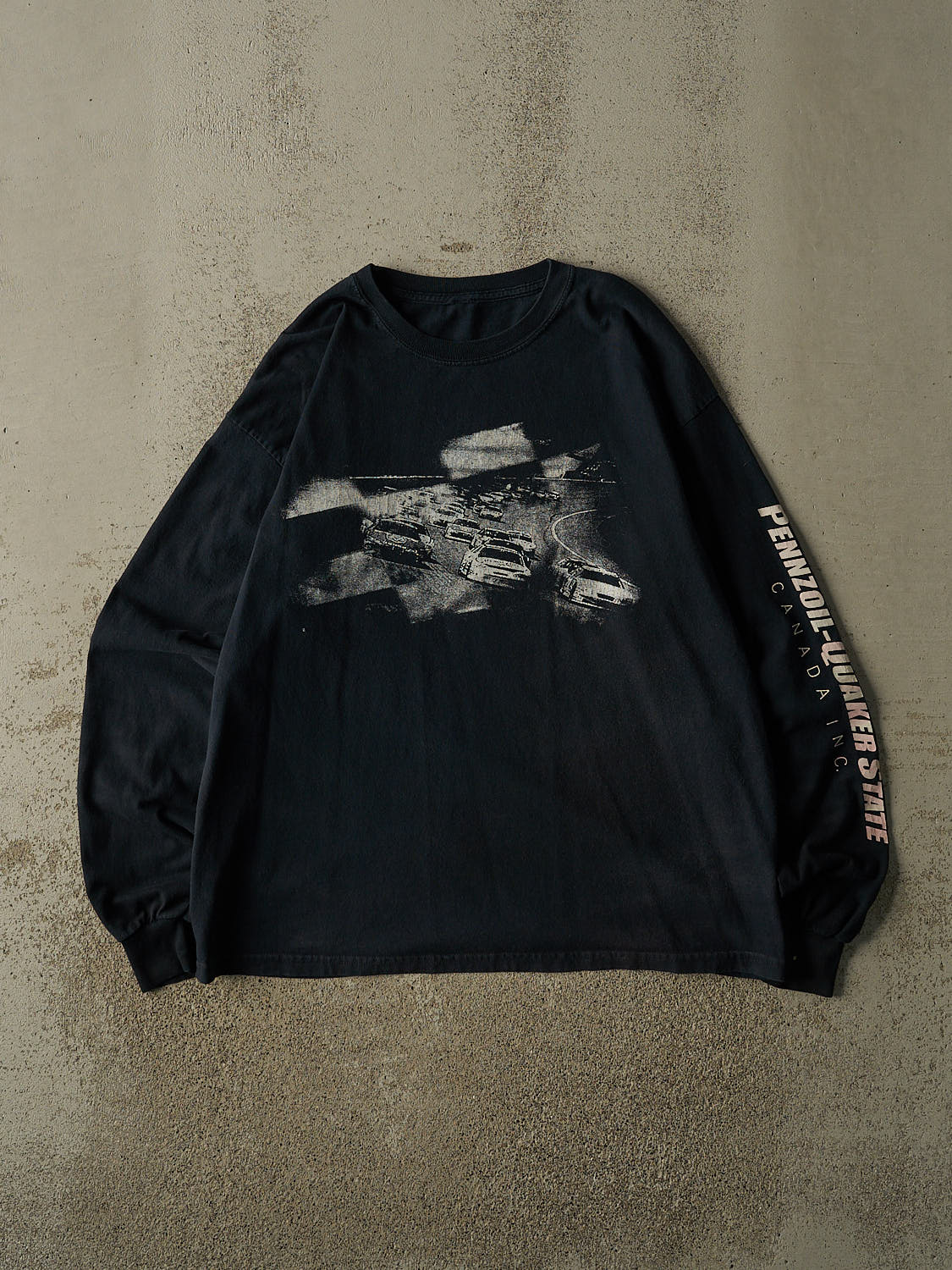Vintage Y2K Faded Black Pennzoil Racing Long Sleeve (XL)
