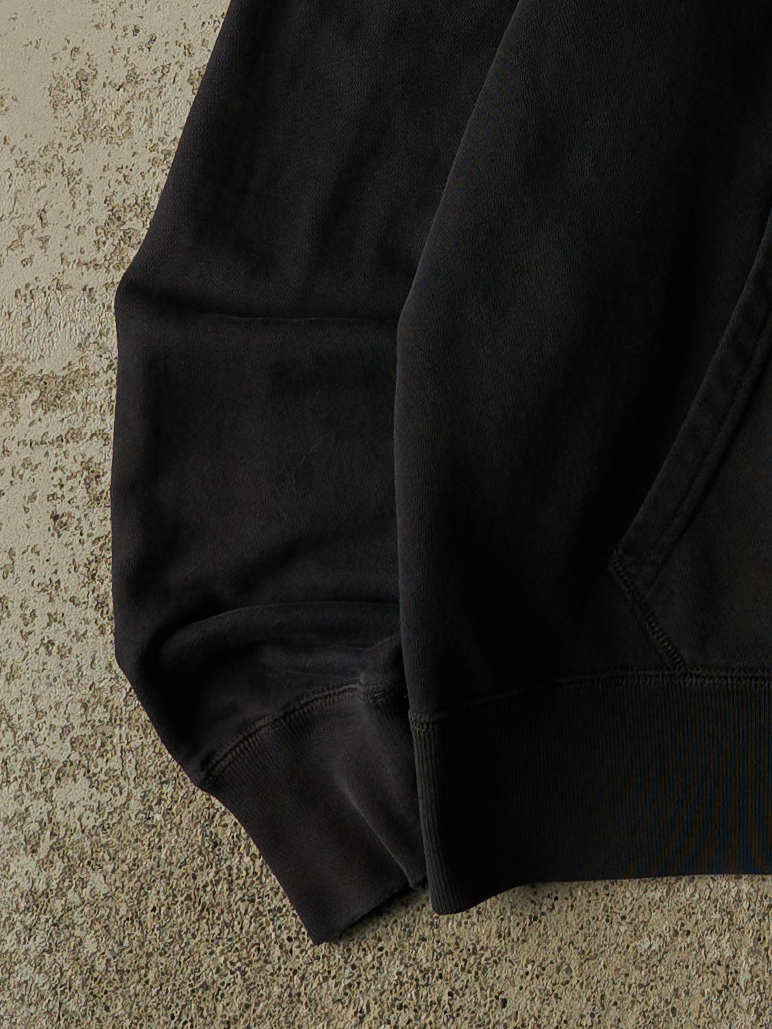 Vintage Y2K Faded Black Roots Embroidered Zip Up Hoodie (L)