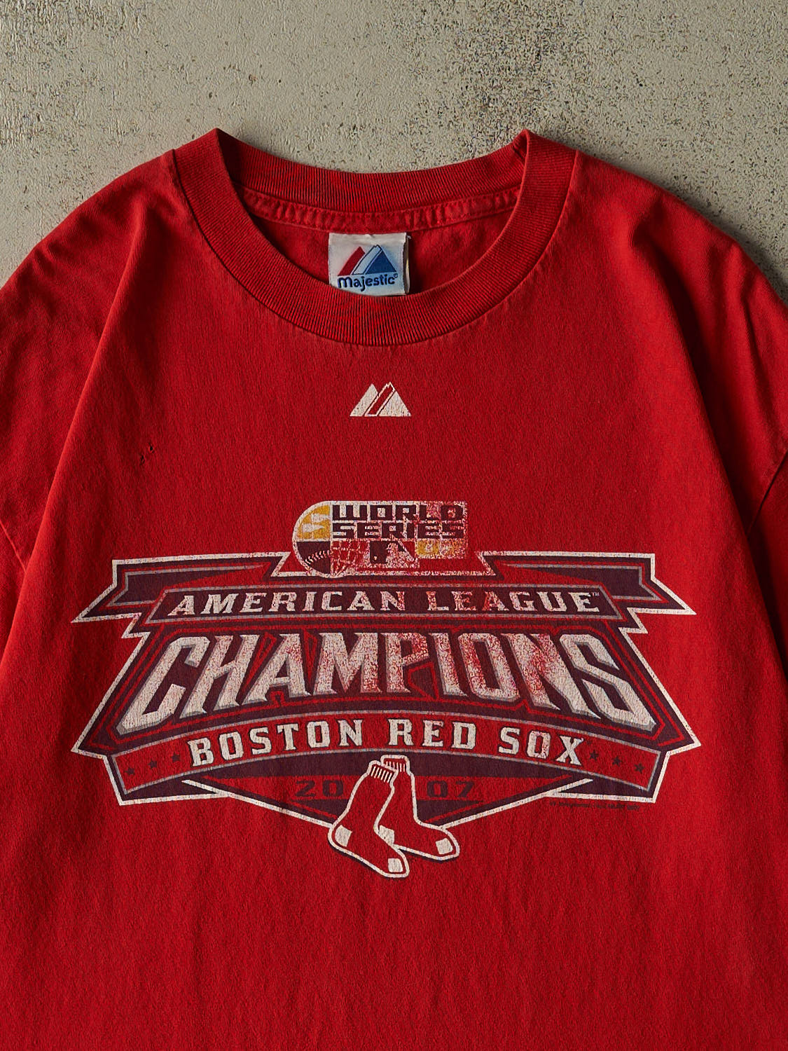 Vintage 07' Red Boston Red Sox American League Champions Tee (L)