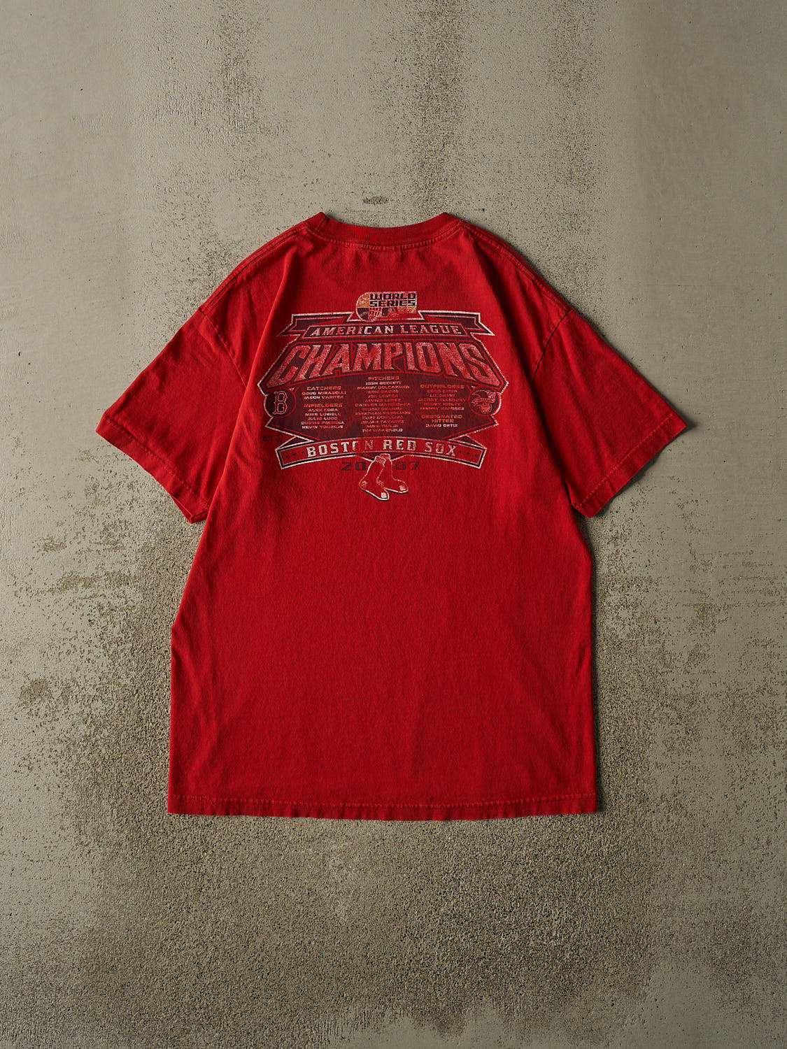 Vintage 07' Red Boston Red Sox American League Champions Tee (L)