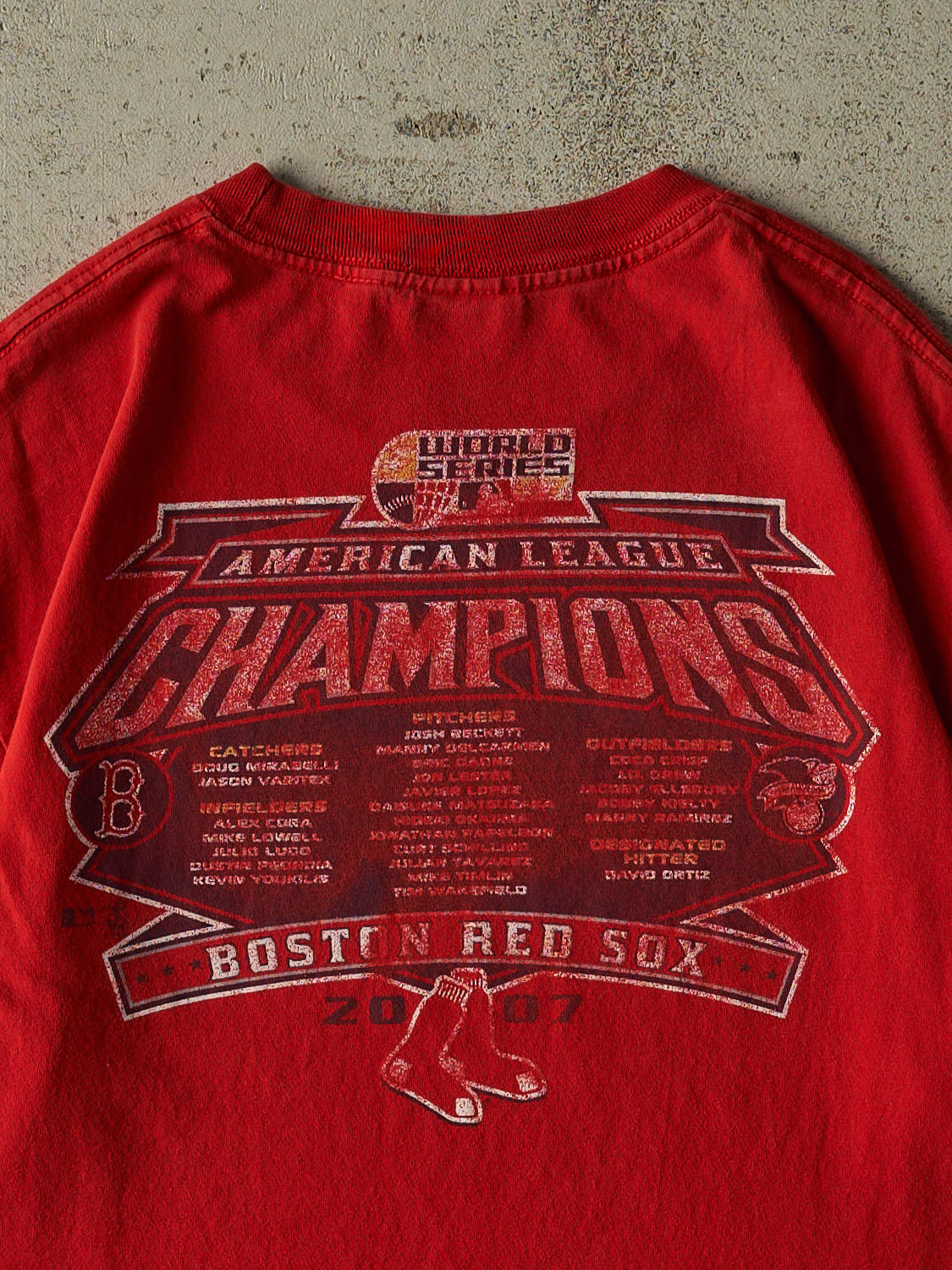 Vintage 07' Red Boston Red Sox American League Champions Tee (L)
