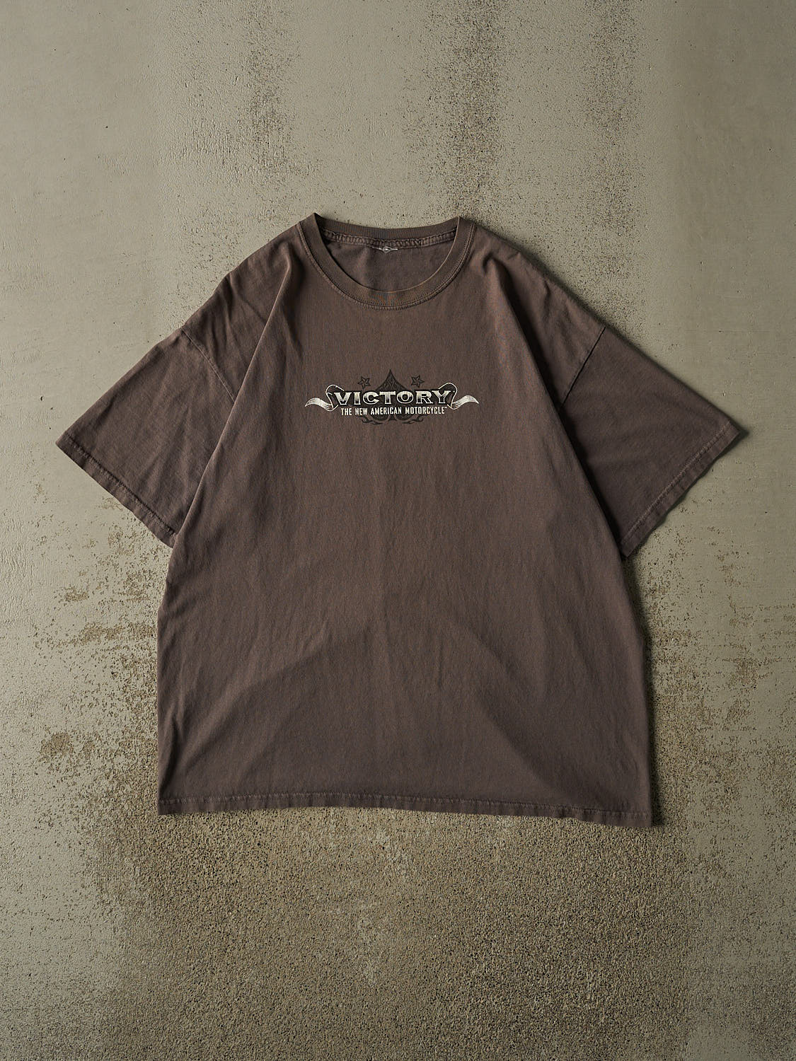 Vintage Y2K Charcoal Grey Victory Motorcycles Tee (XL)