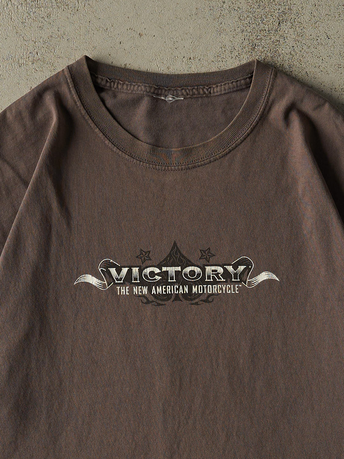 Vintage Y2K Charcoal Grey Victory Motorcycles Tee (XL)