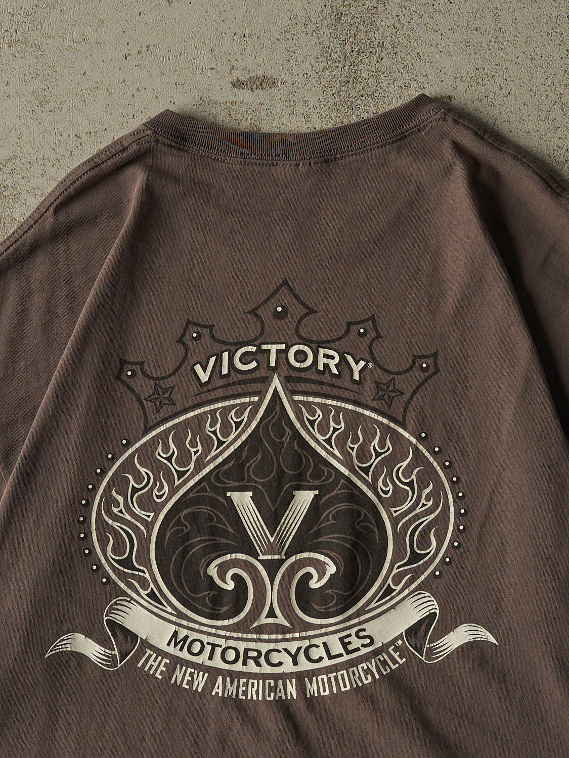 Vintage Y2K Charcoal Grey Victory Motorcycles Tee (XL)