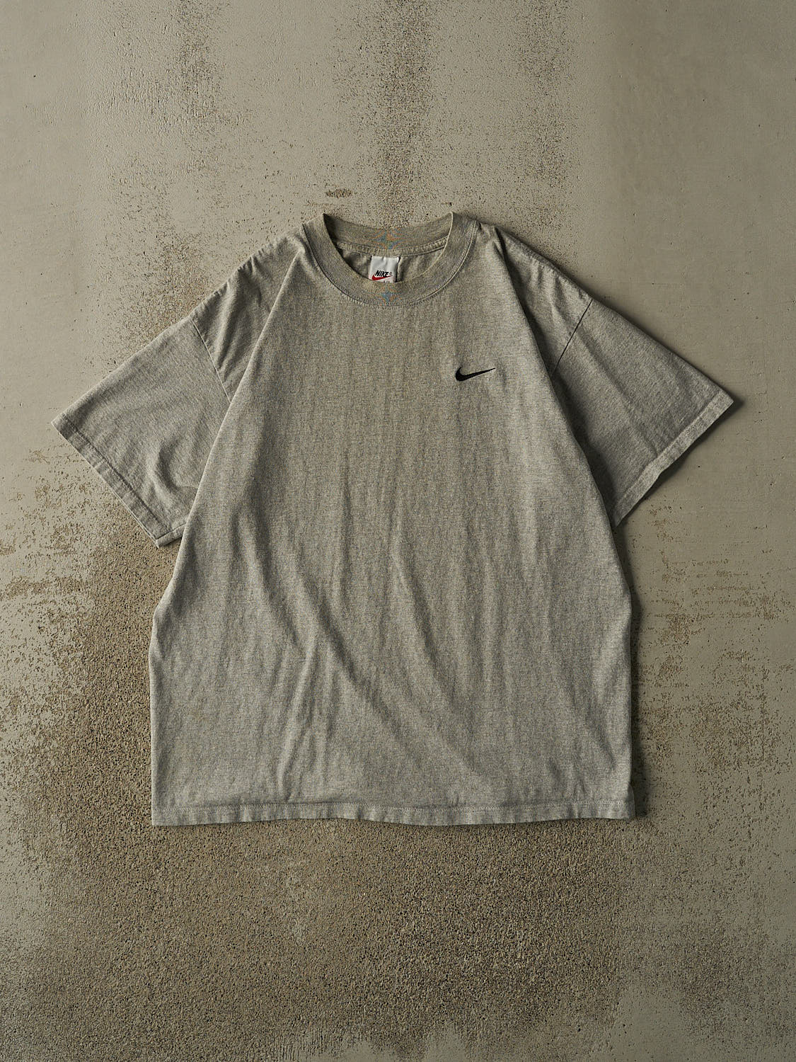 Vintage 90s Grey Nike Embroidered Swoosh Tee (XL)