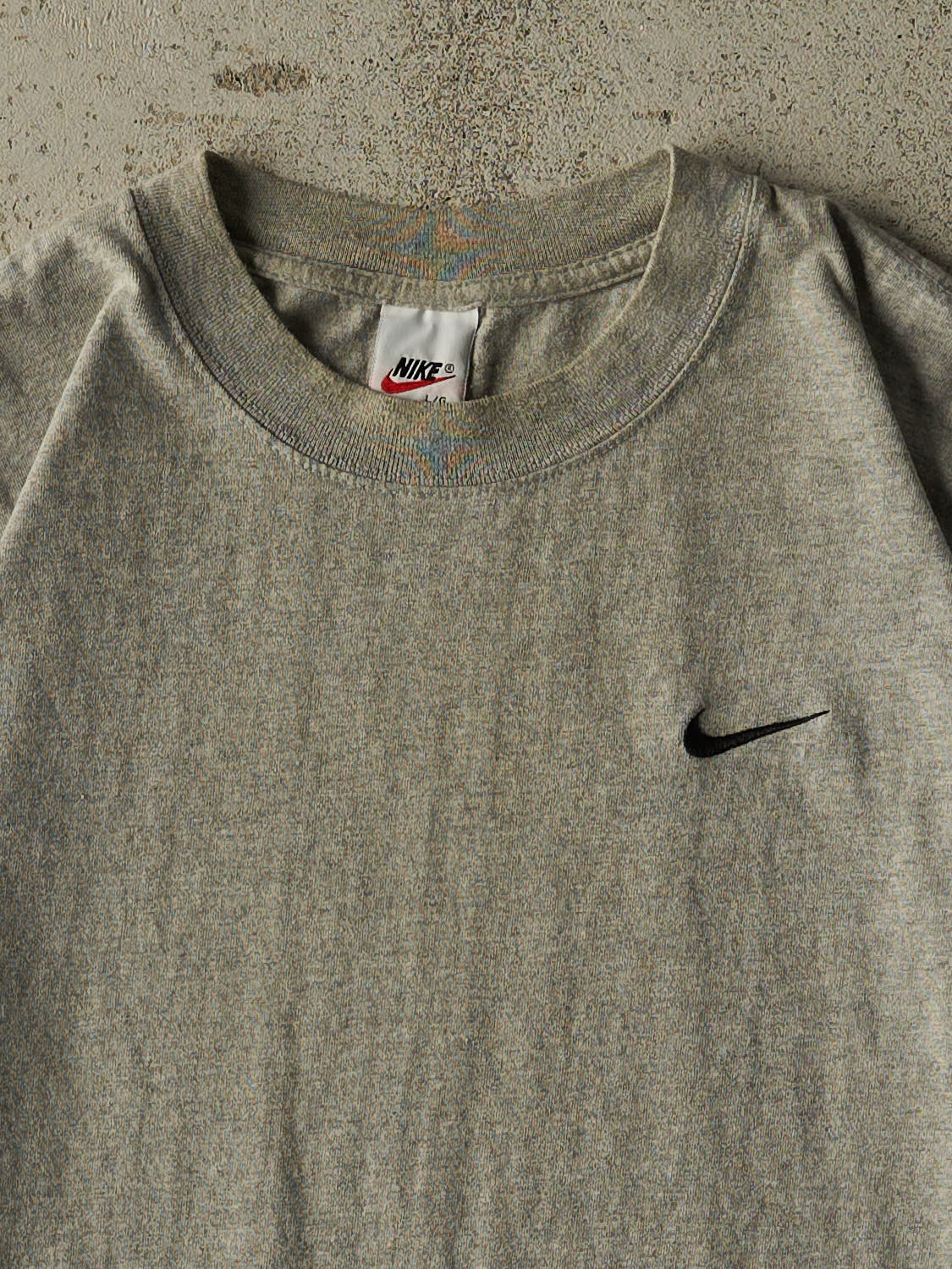 Vintage 90s Grey Nike Embroidered Swoosh Tee (XL)