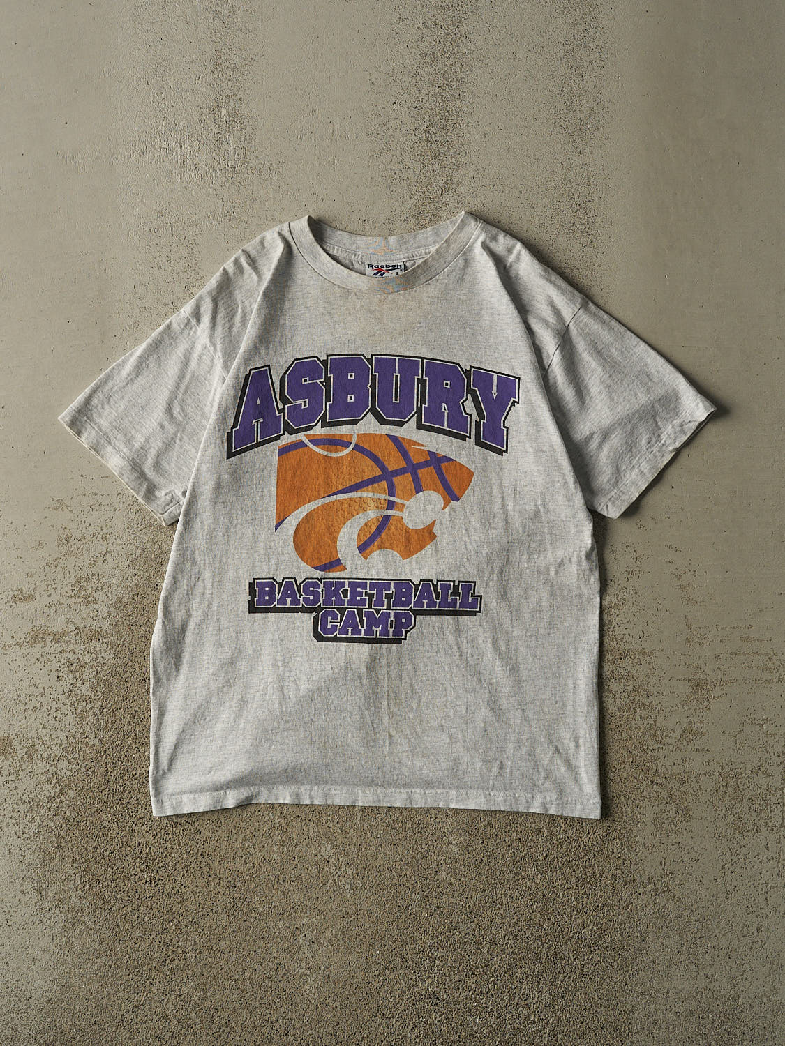 Vintage 90s Grey Asbury Basketball Camp Tee (L)