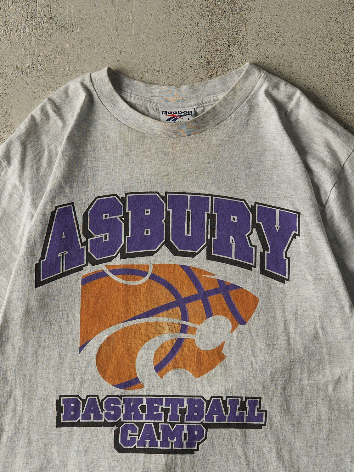 Vintage 90s Grey Asbury Basketball Camp Tee (L)