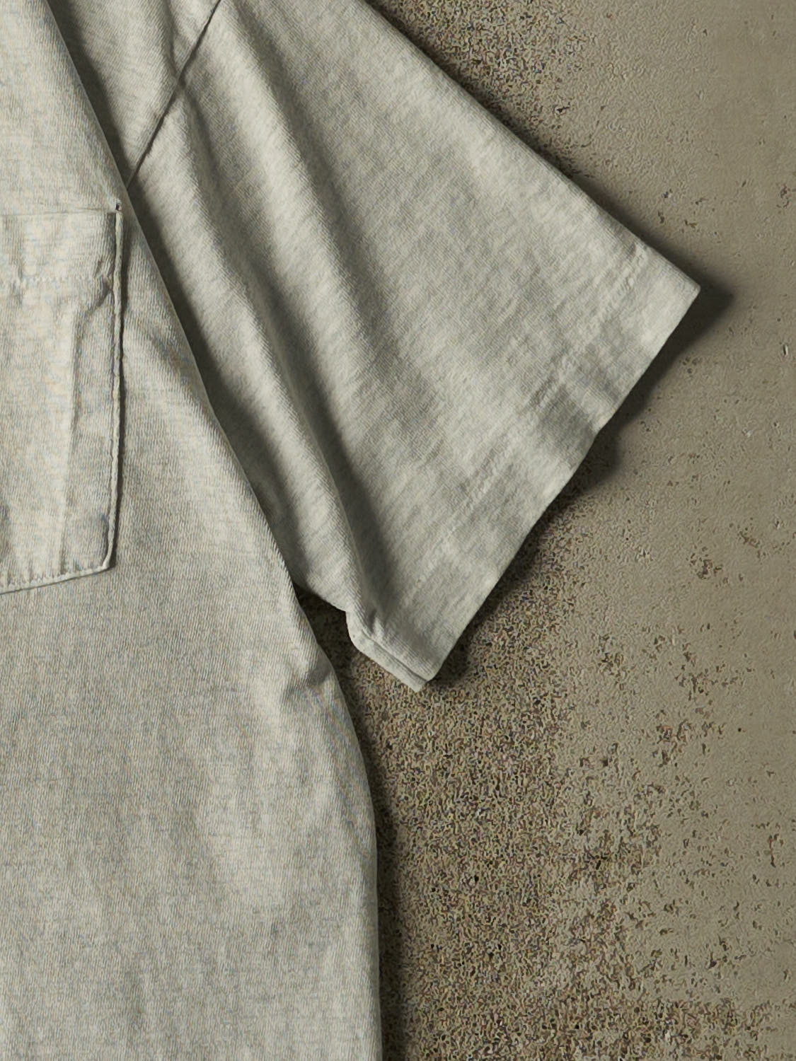 Vintage 90s Heather Grey Blank Single Stitch Pocket Tee (M)