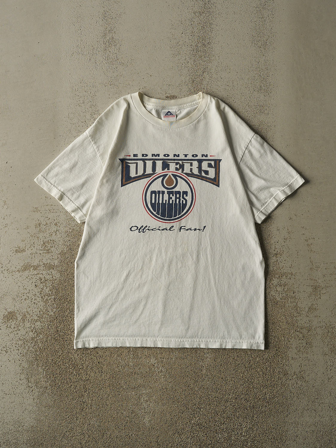 Vintage Y2K White Edmonton Oilers Tee (M/L)