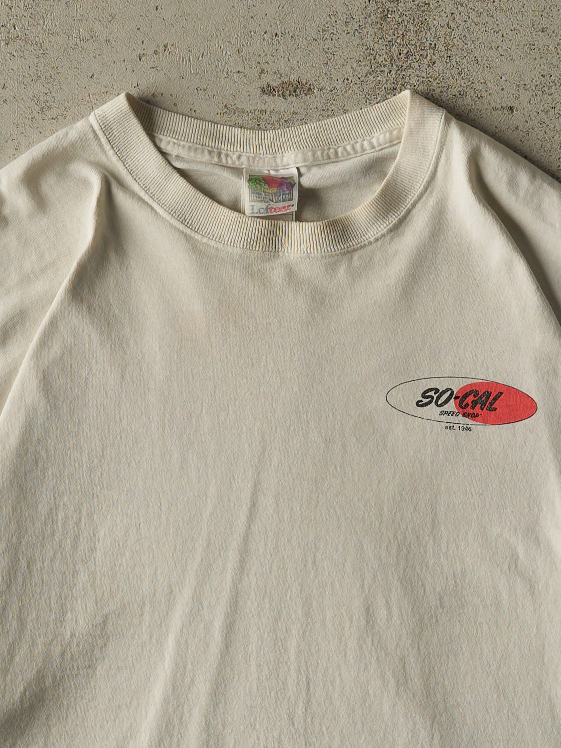 Vintage 90s Beige So-Cal Speed Shop Tee (XL/XXL)