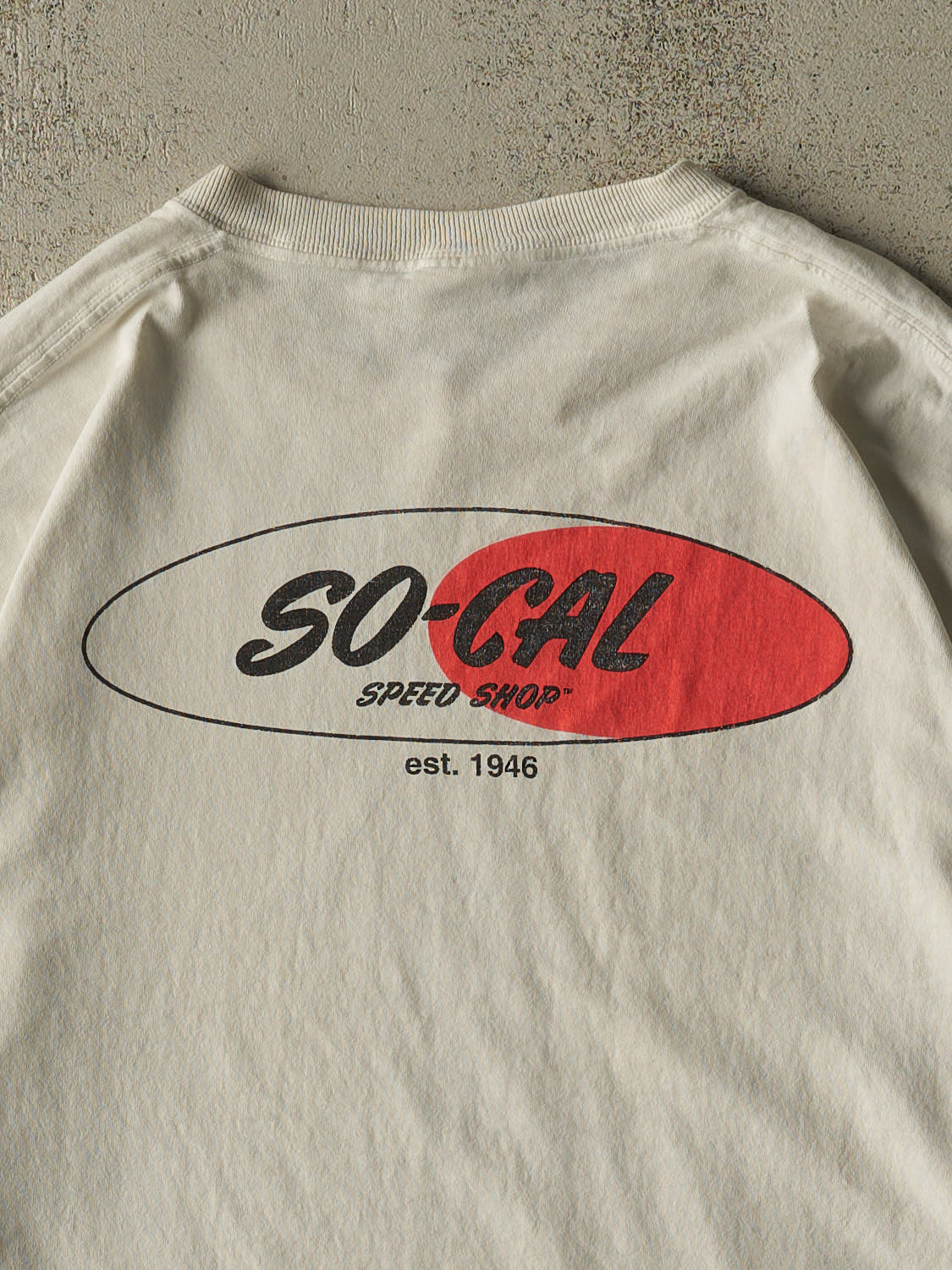 Vintage 90s Beige So-Cal Speed Shop Tee (XL/XXL)