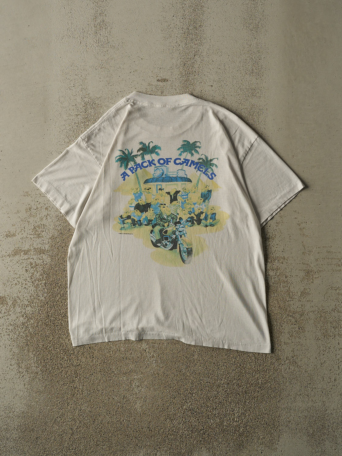 Vintage 90' White Camel Cigarettes Single Stitch Pocket Tee (L)
