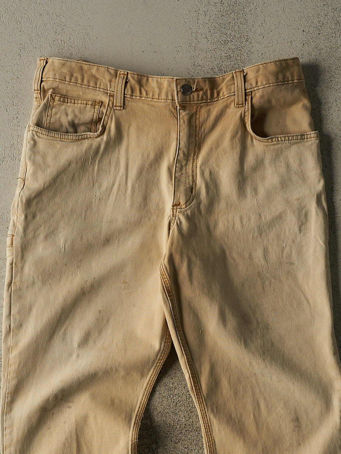 Vintage Y2K Beige Carhartt Work Pants (35x31)