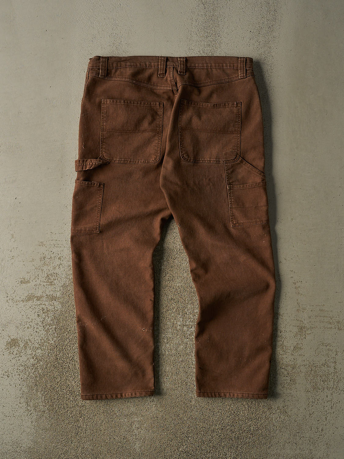 Vintage 90s Brown Full Blue Fleece Lined Carpenter Pants (38x29)