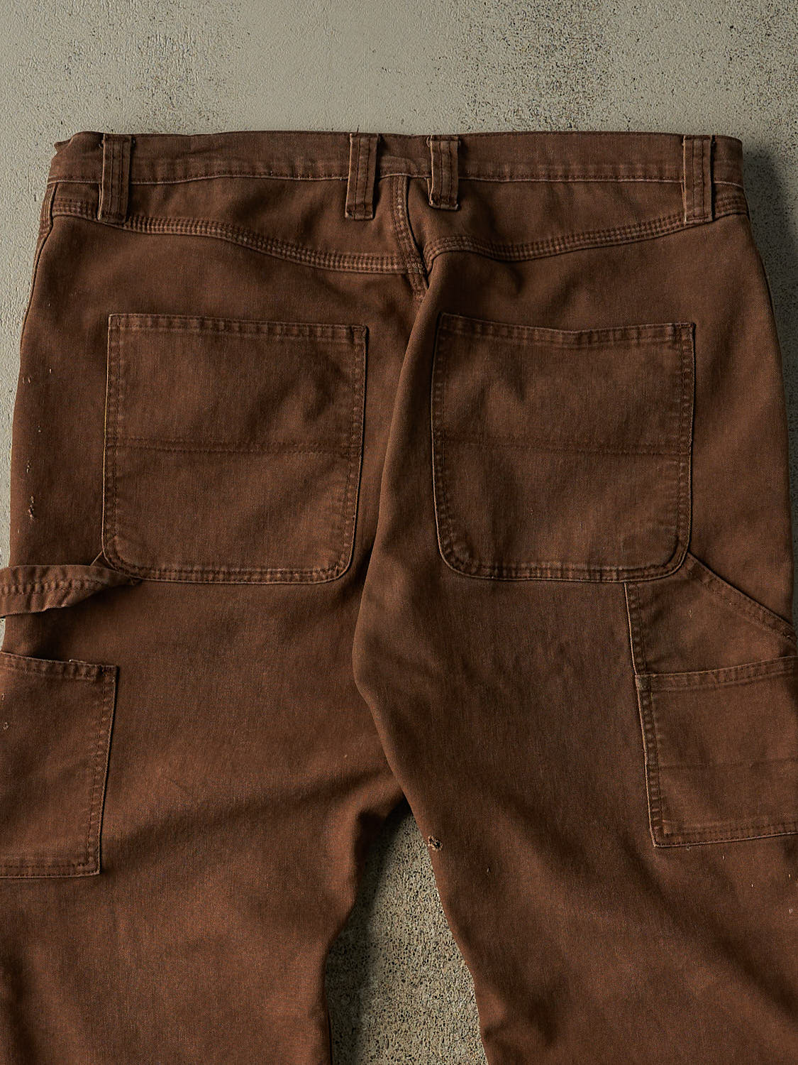 Vintage 90s Brown Full Blue Fleece Lined Carpenter Pants (38x29)