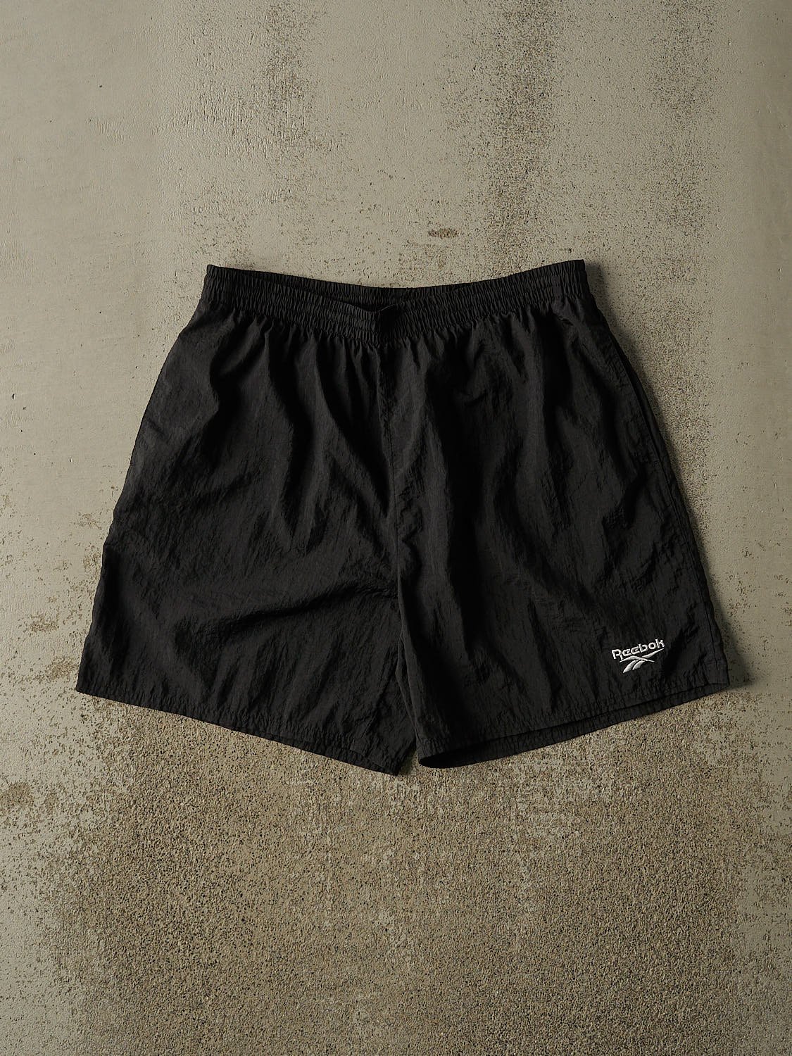Vintage 90s Black Reebok Nylon Track Shorts (32x7)