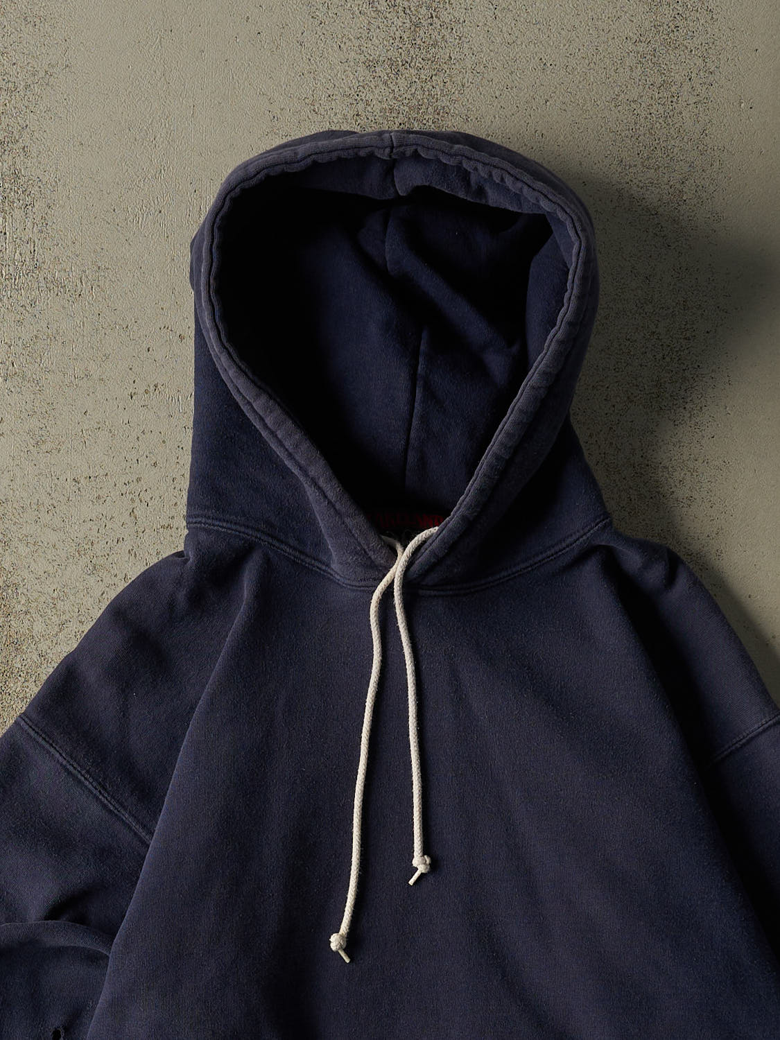 Vintage 90s Sun Faded Navy Blank Hoodie (M/L)