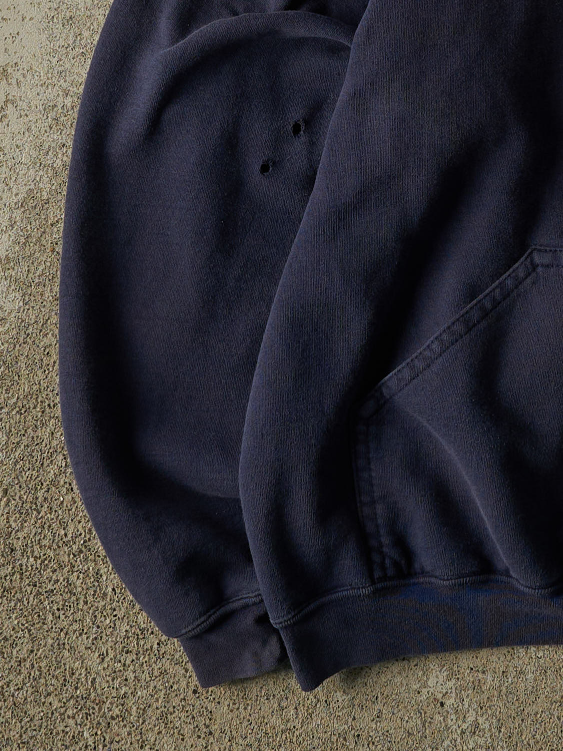 Vintage 90s Sun Faded Navy Blank Hoodie (M/L)