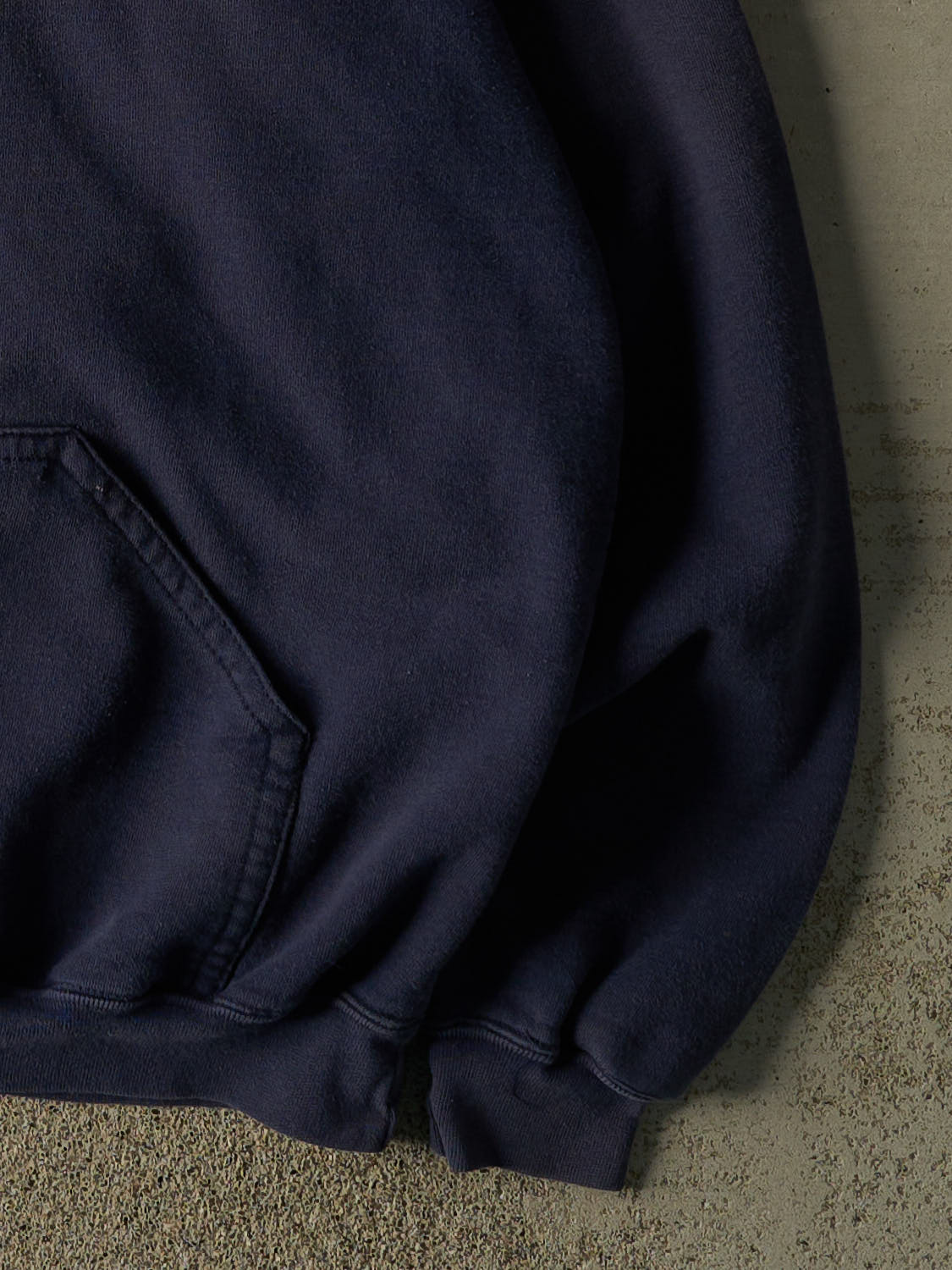 Vintage 90s Sun Faded Navy Blank Hoodie (M/L)