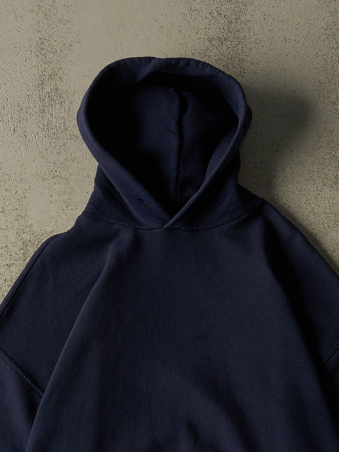 Vintage Y2K Navy Blue Russell Athletic Blank Hoodie (XL/XXL)