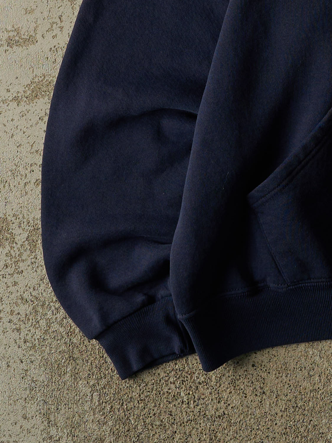 Vintage Y2K Navy Blue Russell Athletic Blank Hoodie (XL/XXL)