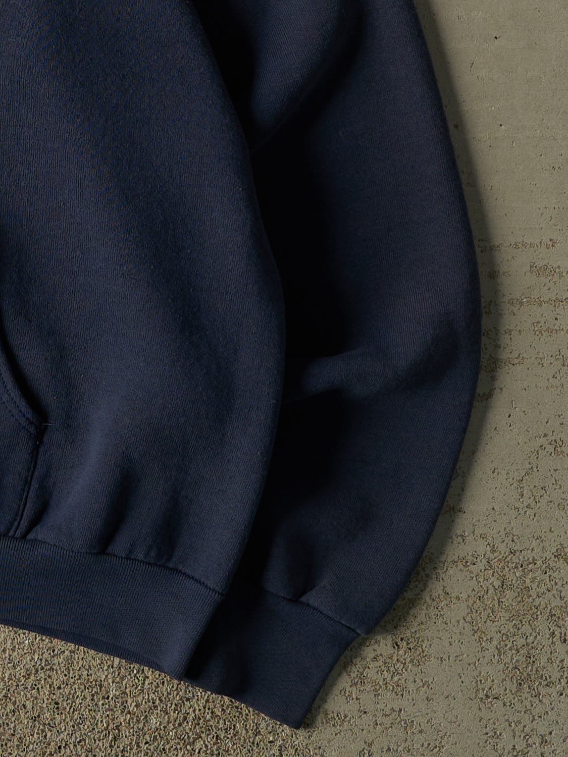 Vintage 80s Navy Blue Embroidered Hoodie (L)