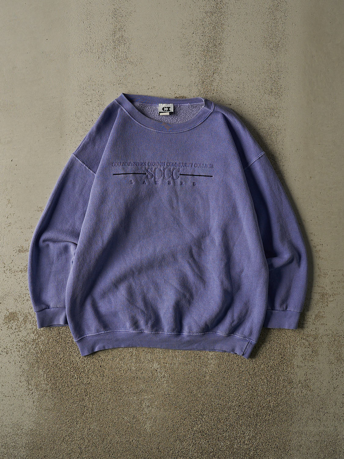 Vintage 90s Purple Southwestern Oregon Community College Crewneck (L)