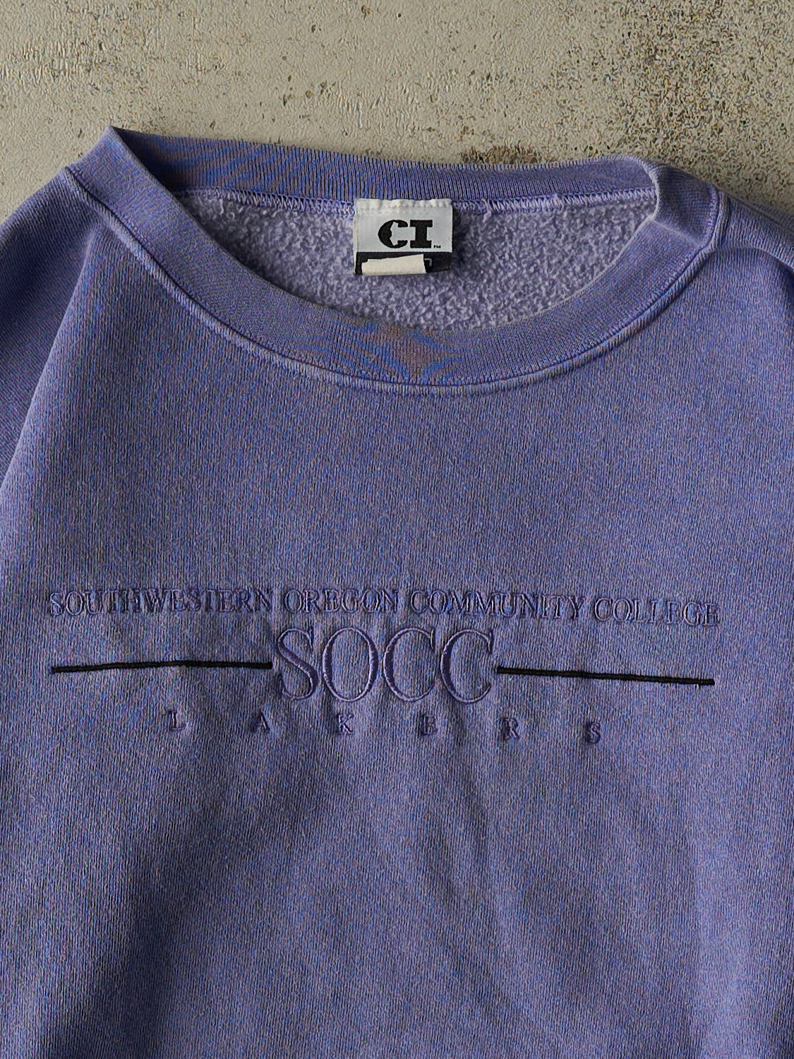Vintage 90s Purple Southwestern Oregon Community College Crewneck (L)