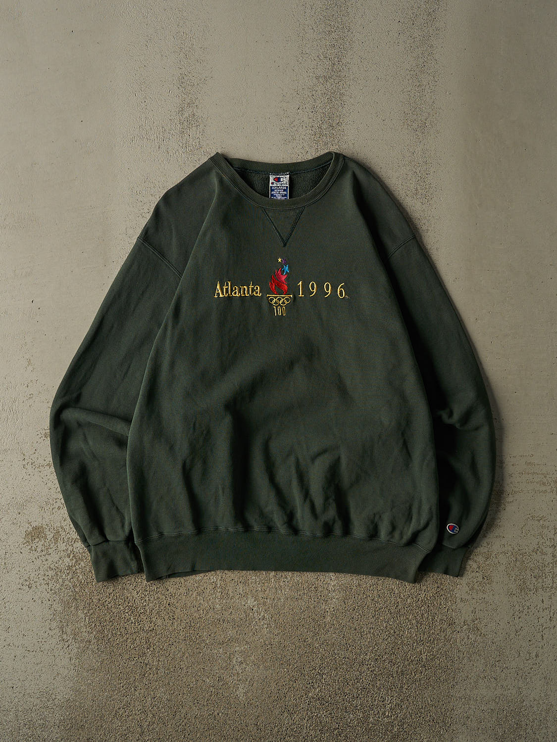 Vintage 96' Green Atlanta Olympics Embroidered Crewneck (XXL)