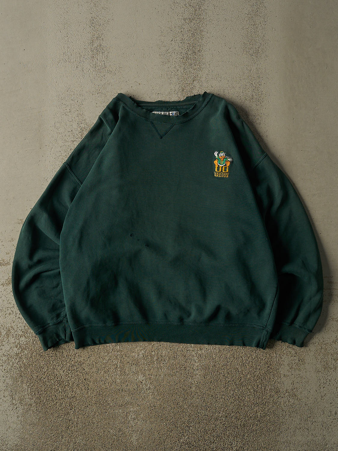Vintage 90s Green University of Oregon Ducks Crewneck (L/XL)