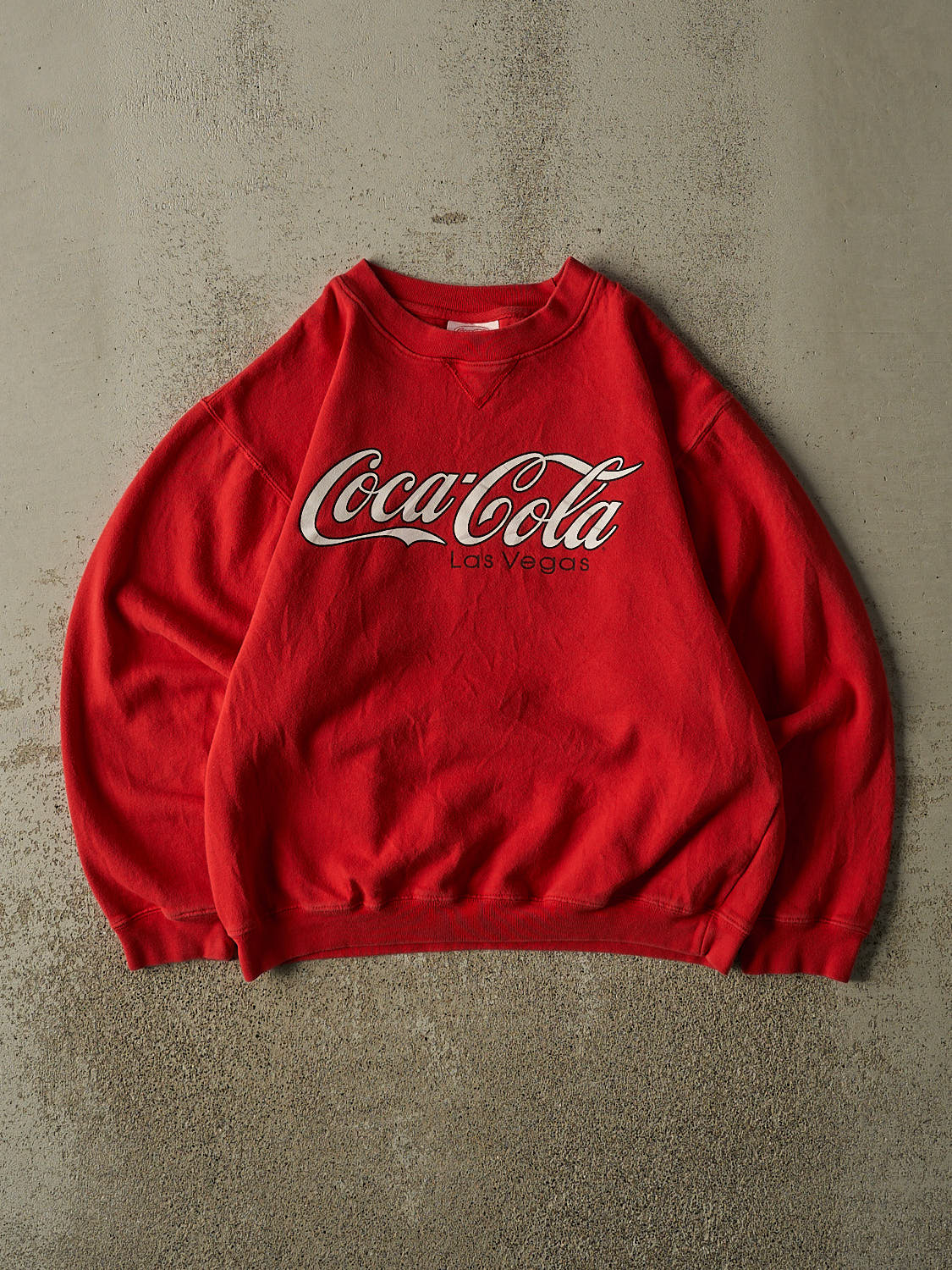 Vintage 90s Red Coca Cola Las Vegas Crewneck (S/M)
