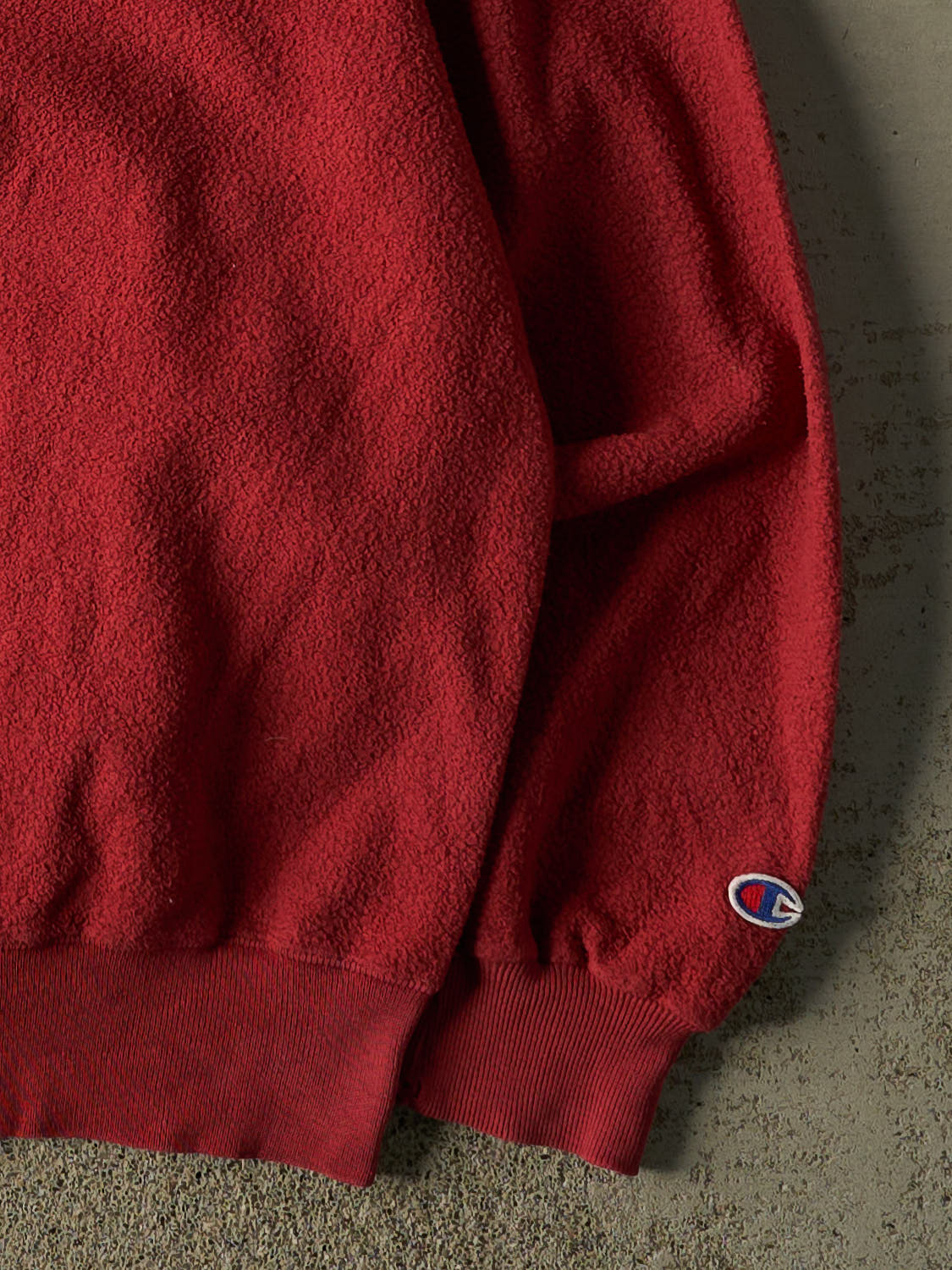 Vintage 90s Burgundy Champion Inside Out Embroidered Crewneck (L/XL)