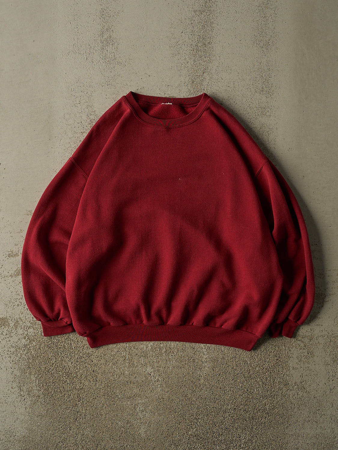 Vintage 90s Burgundy Blank Crewneck (XL)