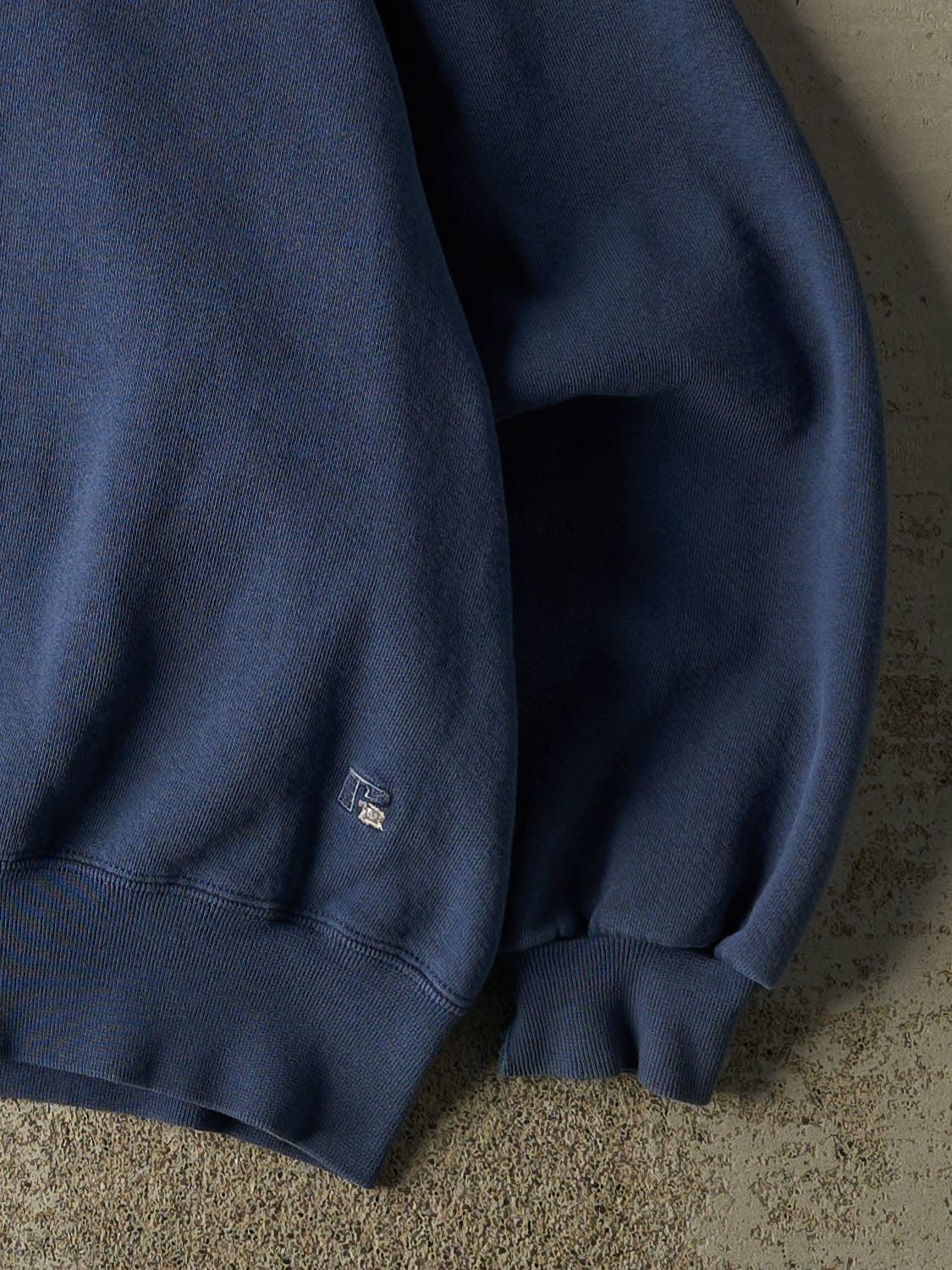 Vintage 90s Slate Blue Russell Athletic Blank Crewneck (L/XL)