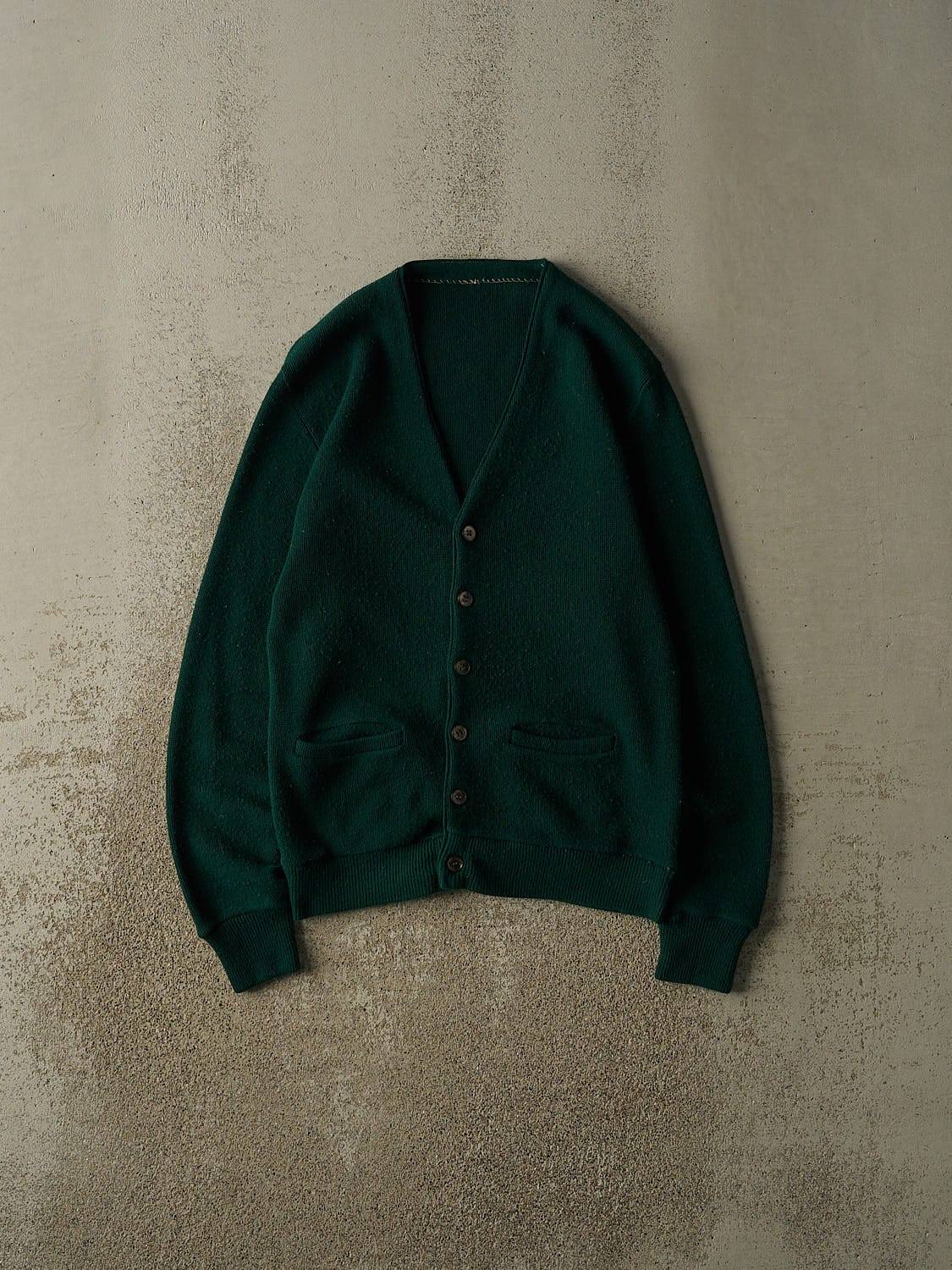 Vintage 70s Green Knit Cardigan (XS/S)